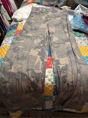 L&B Lucky & Blessed Neutral Camo Trouser Pants- Gray & Tan